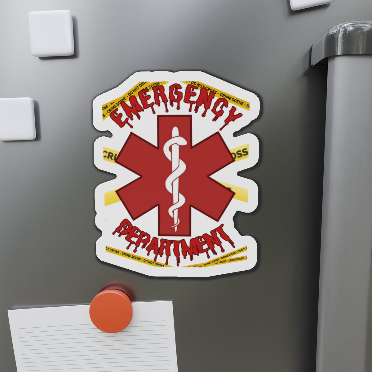 Emergency Department Star of Life spooky crime scene Die-Cut Magnets