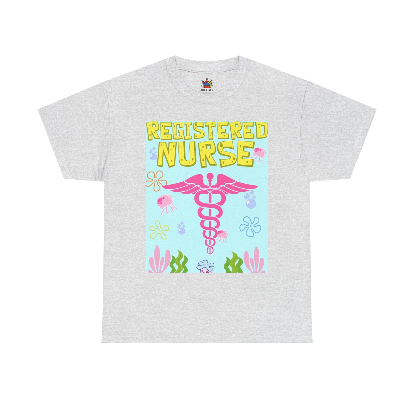 Under the sea theme registered nurse Unisex Heavy Cotton Tee