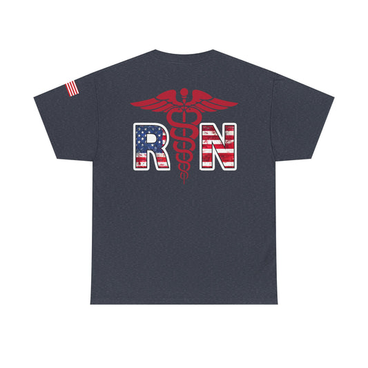 Patriotic nursing gift t shirt Unisex Heavy Cotton Tee