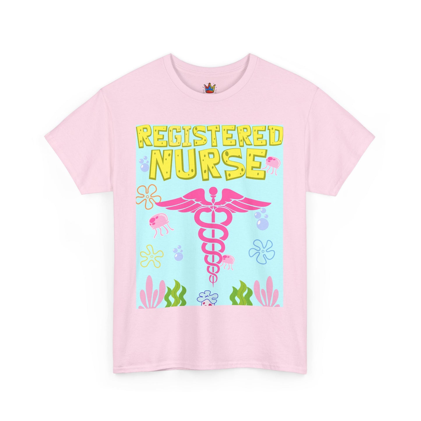 Under the sea theme registered nurse Unisex Heavy Cotton Tee