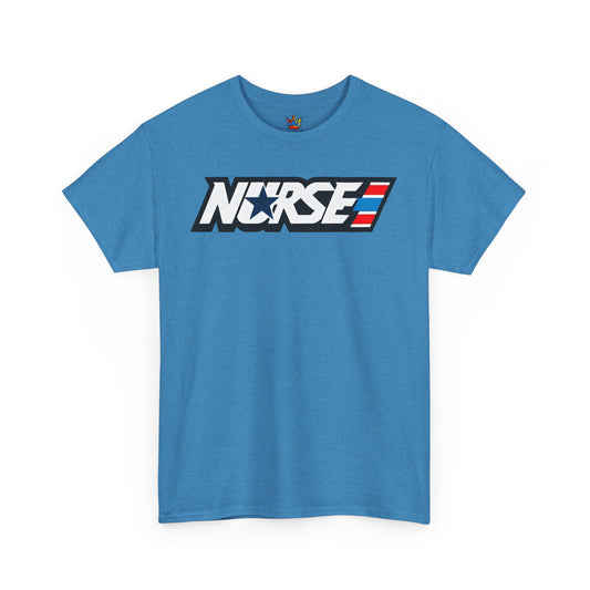 Nurse patriotic 80s themed Unisex Heavy Cotton Tee