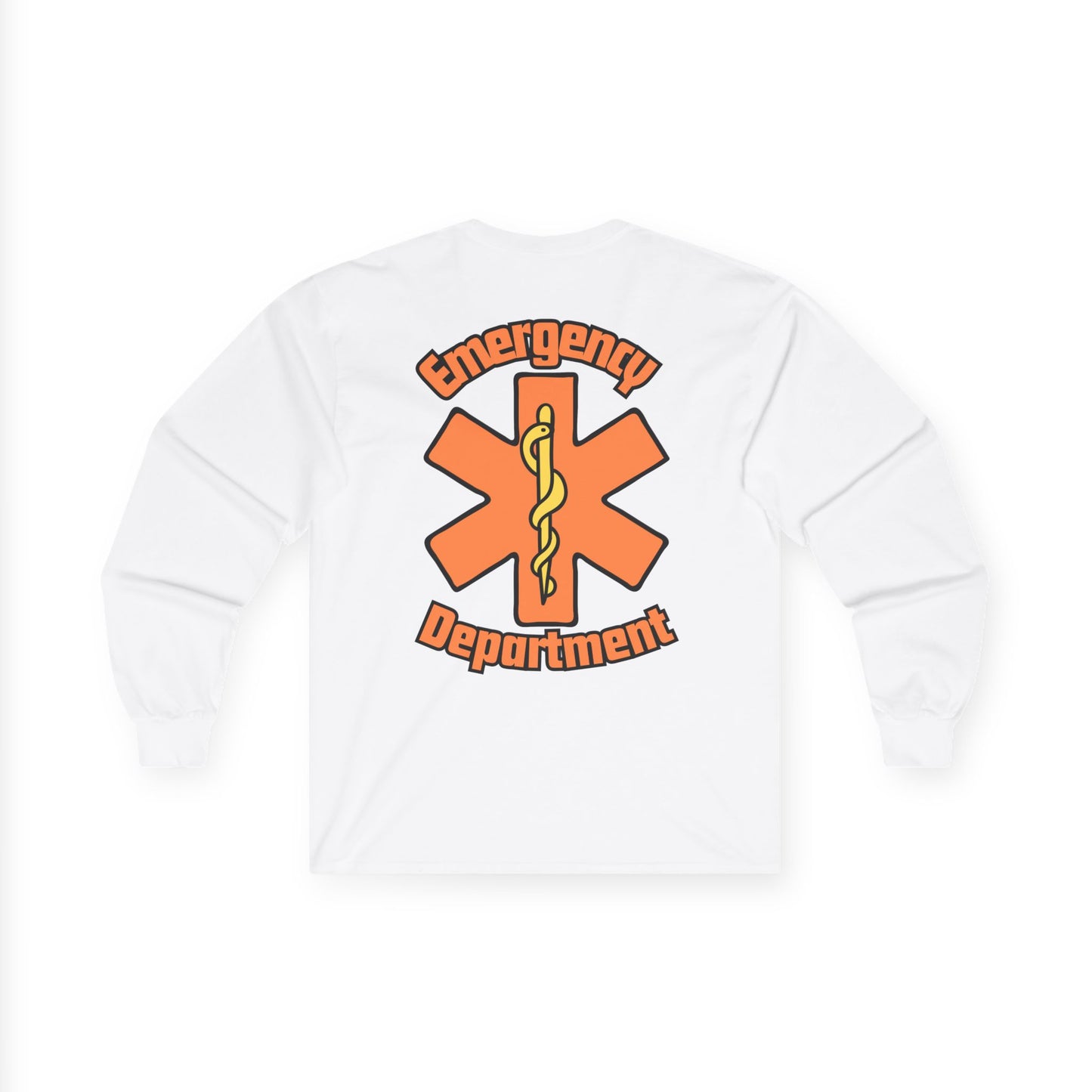 Spooky Jack O Lantern Emergency Department Halloween Unisex Ultra Cotton Long Sleeve Tee