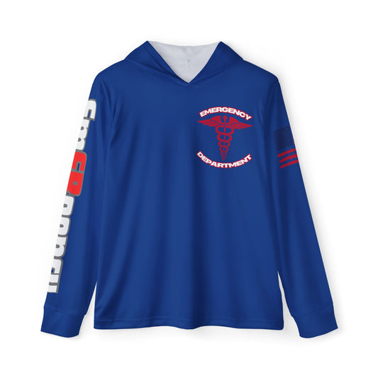 Patriotic Emergency Department Wicking  Sports Warmup Hoodie (AOP)