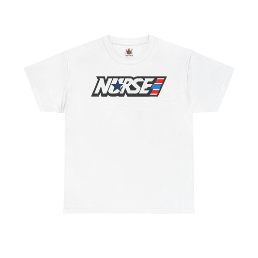 Nurse patriotic 80s themed Unisex Heavy Cotton Tee