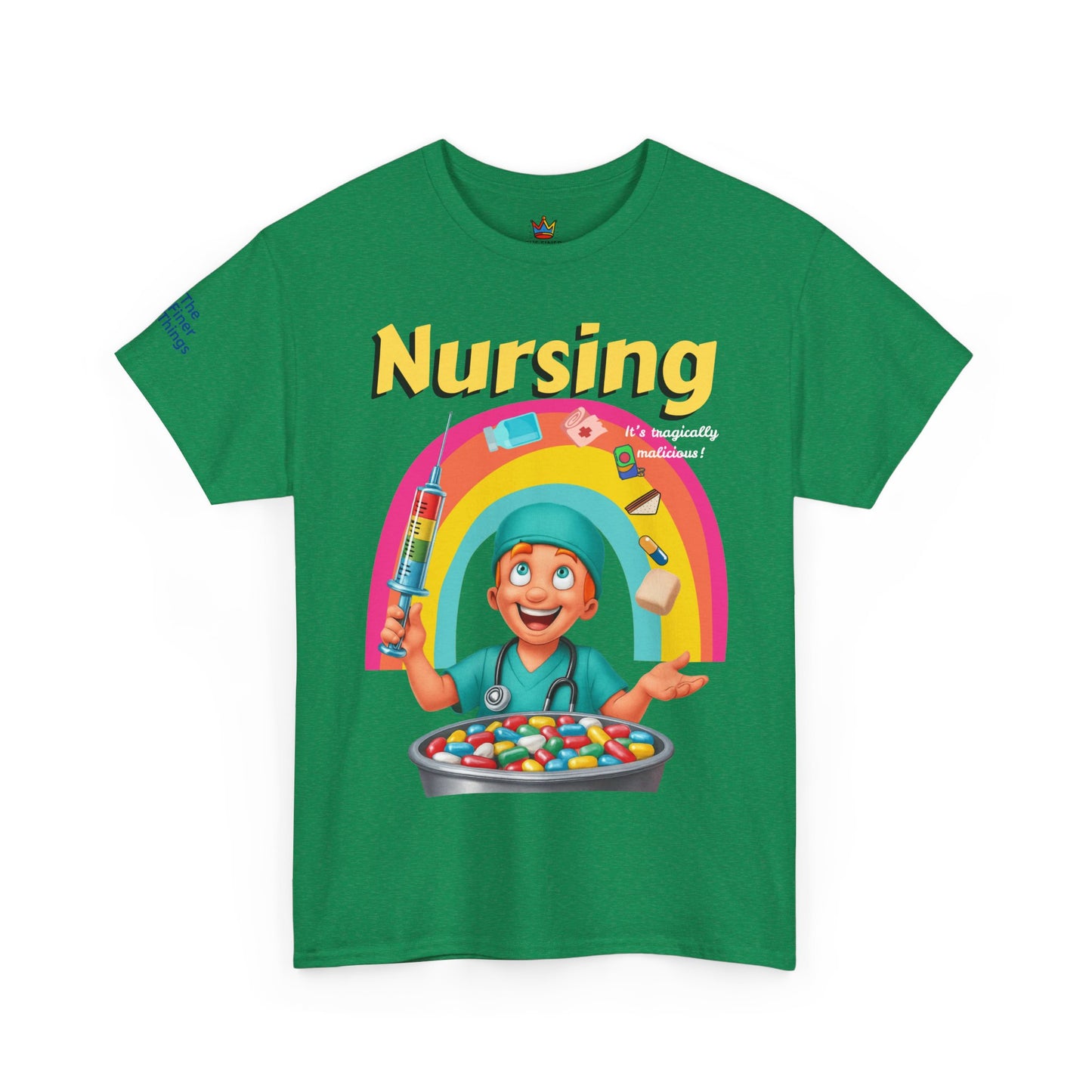 Nursing, it’s tragically malicious breakfast cereal tee Unisex Heavy Cotton Tee