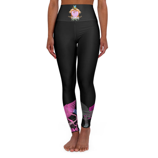 High Waisted Yoga Leggings (AOP). Stone cradle Reborn collection