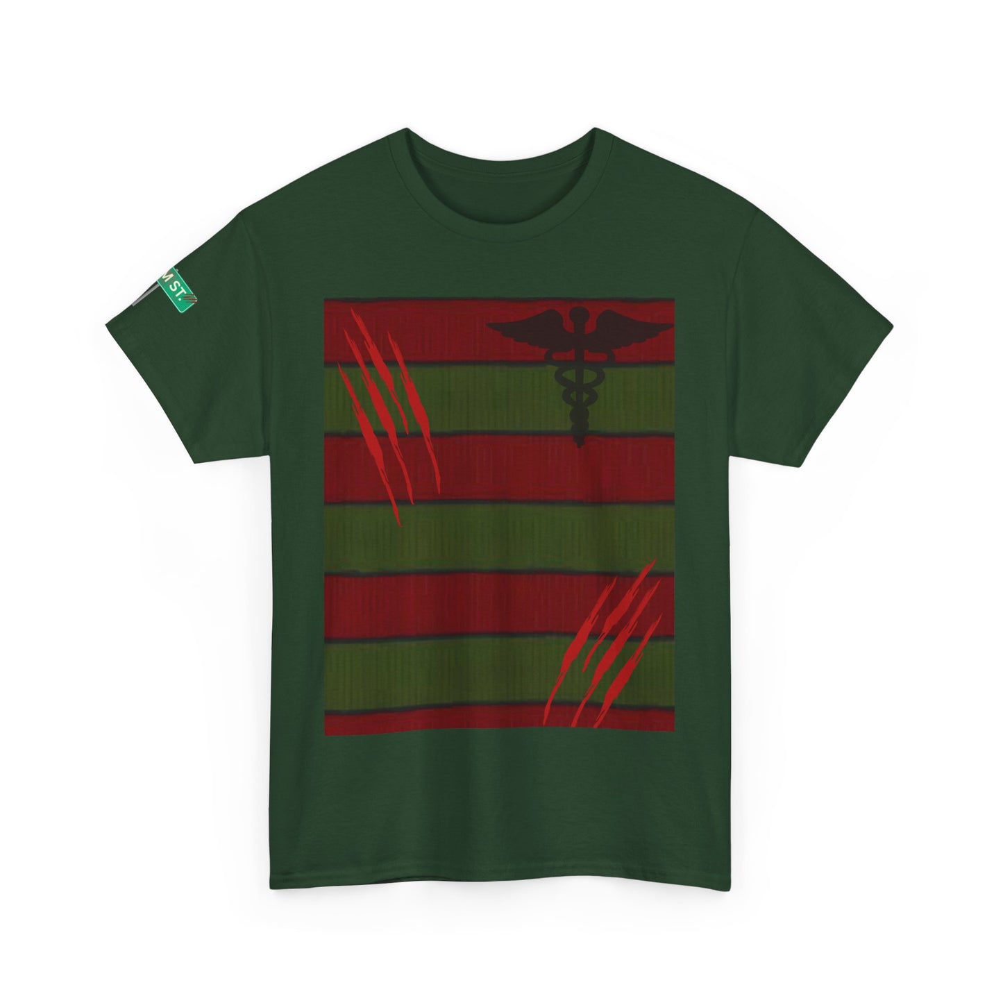 Nightmare on Elm Street RN T Shirt Freddy Krueger Inspired Halloween Shirt for Registered Nurses Scary Nurse Tee Horror Movie Medical Gift