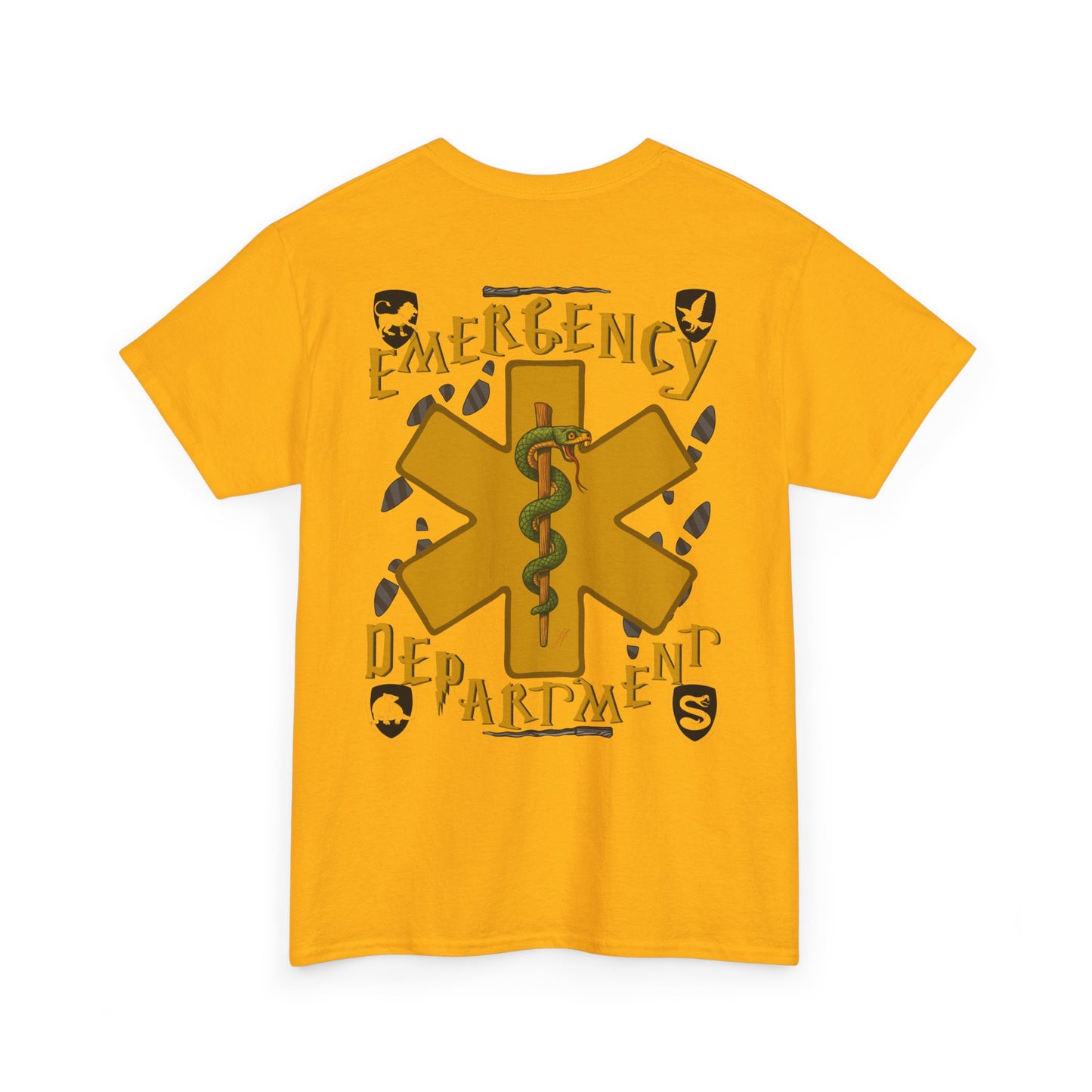 Huffle Healer – Emergency Department Crew Tee potter loving healthcare emergency department Unisex Heavy Cotton Tee