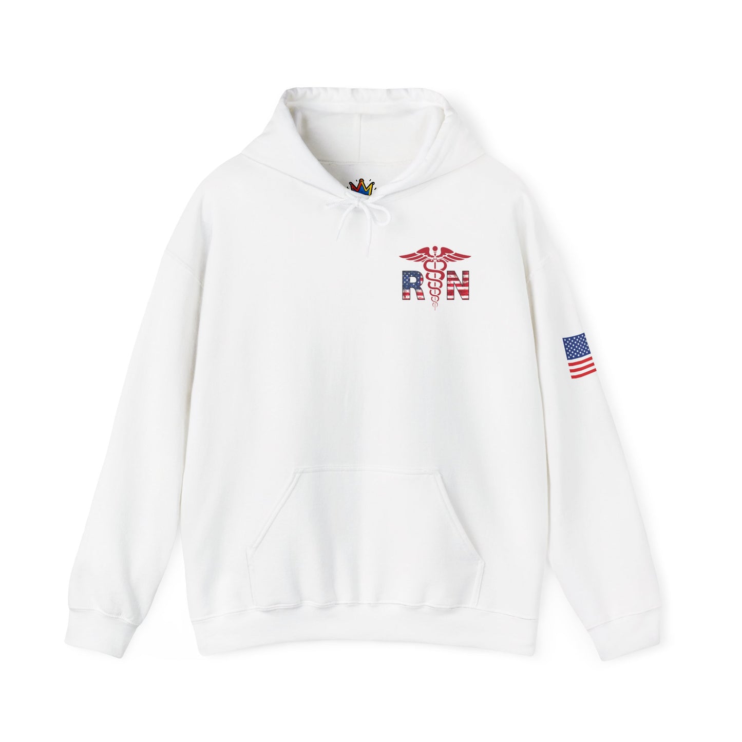 Patriotic RN Hoodie Independence Day gift for nurse Unisex Heavy Blend™ Hooded Sweatshirt