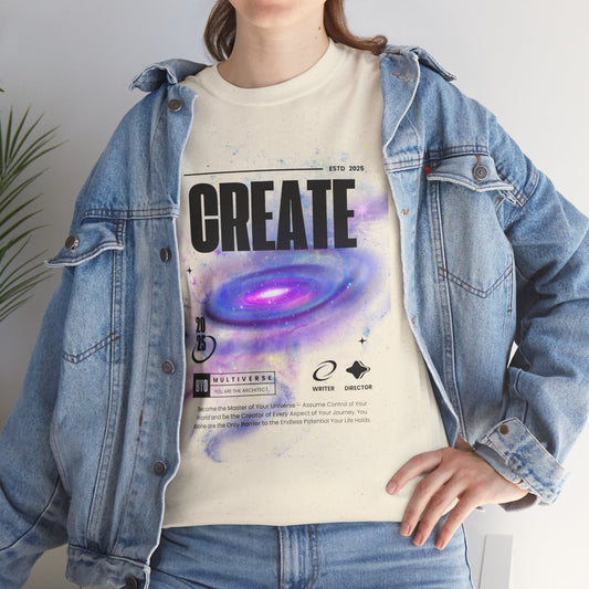 Manifest inspiring create your universe  Unisex Heavy Cotton Tee