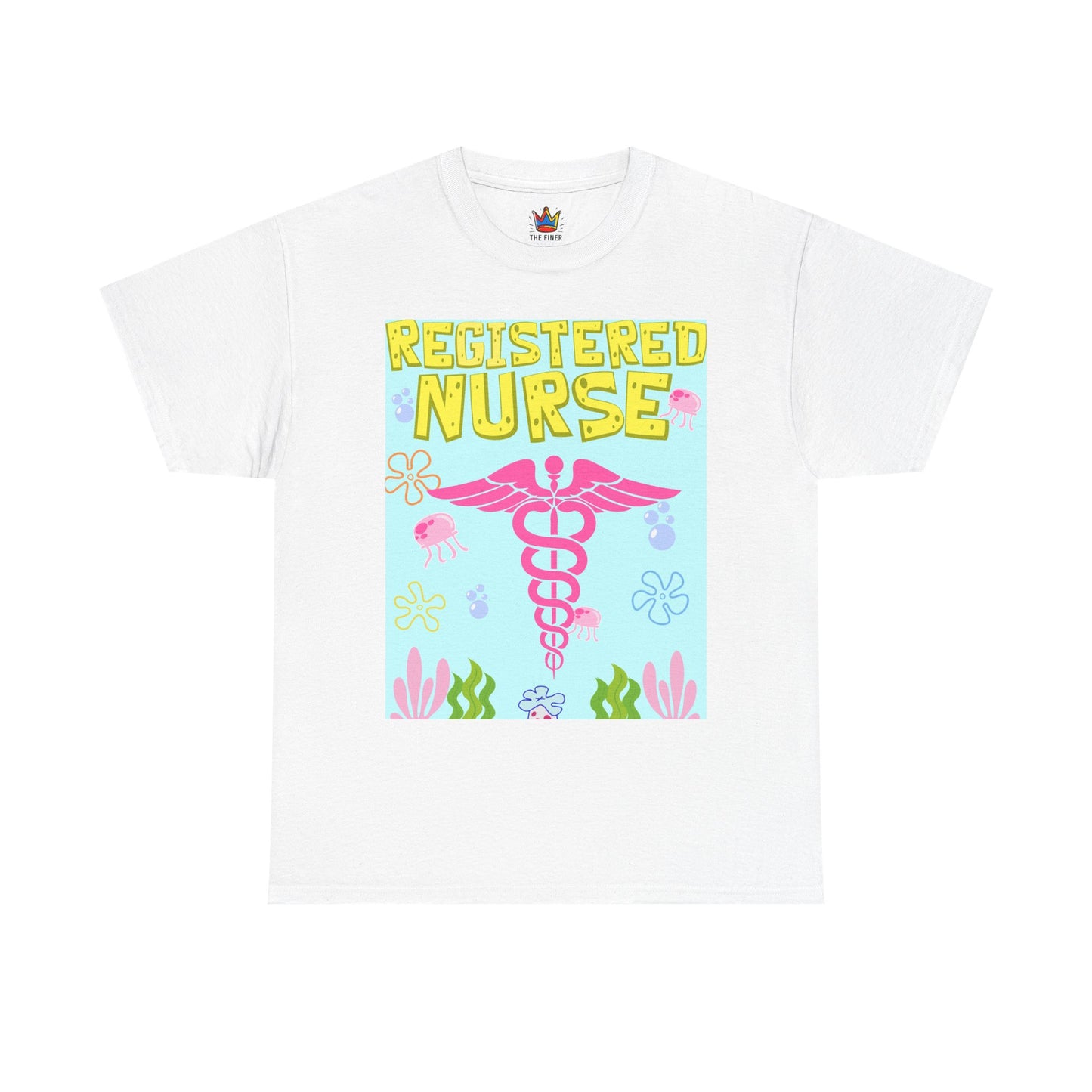 Under the sea theme registered nurse Unisex Heavy Cotton Tee