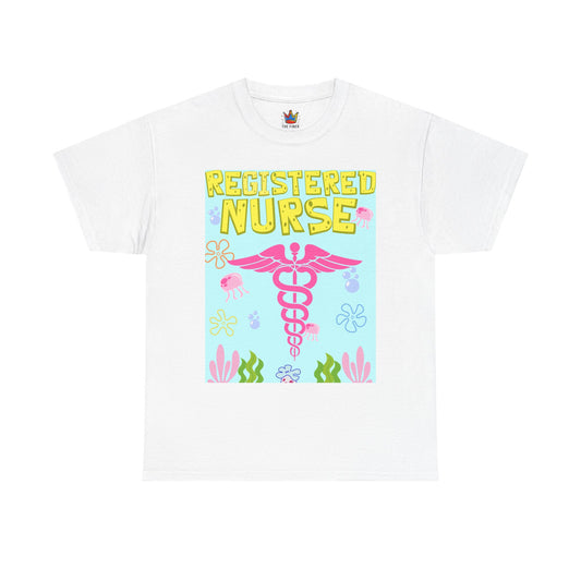 Under the sea theme registered nurse Unisex Heavy Cotton Tee