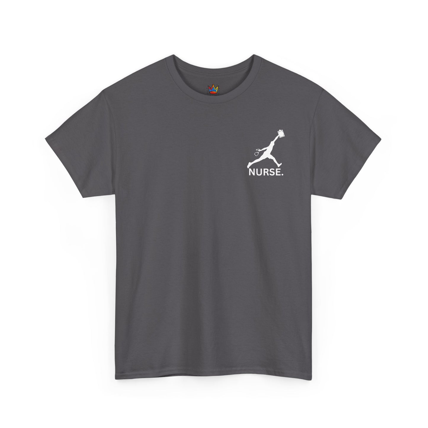 Jumpman Nurse T-Shirt Bold Multicolor Athletic Nurse Shirt, Unisex Heavy Cotton Tee, Nursing Graduation Gift, RN Nursing Staff Shirt