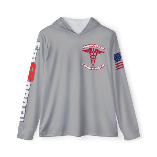 Patriotic Emergency Department Wicking  Sports Warmup Hoodie (AOP)