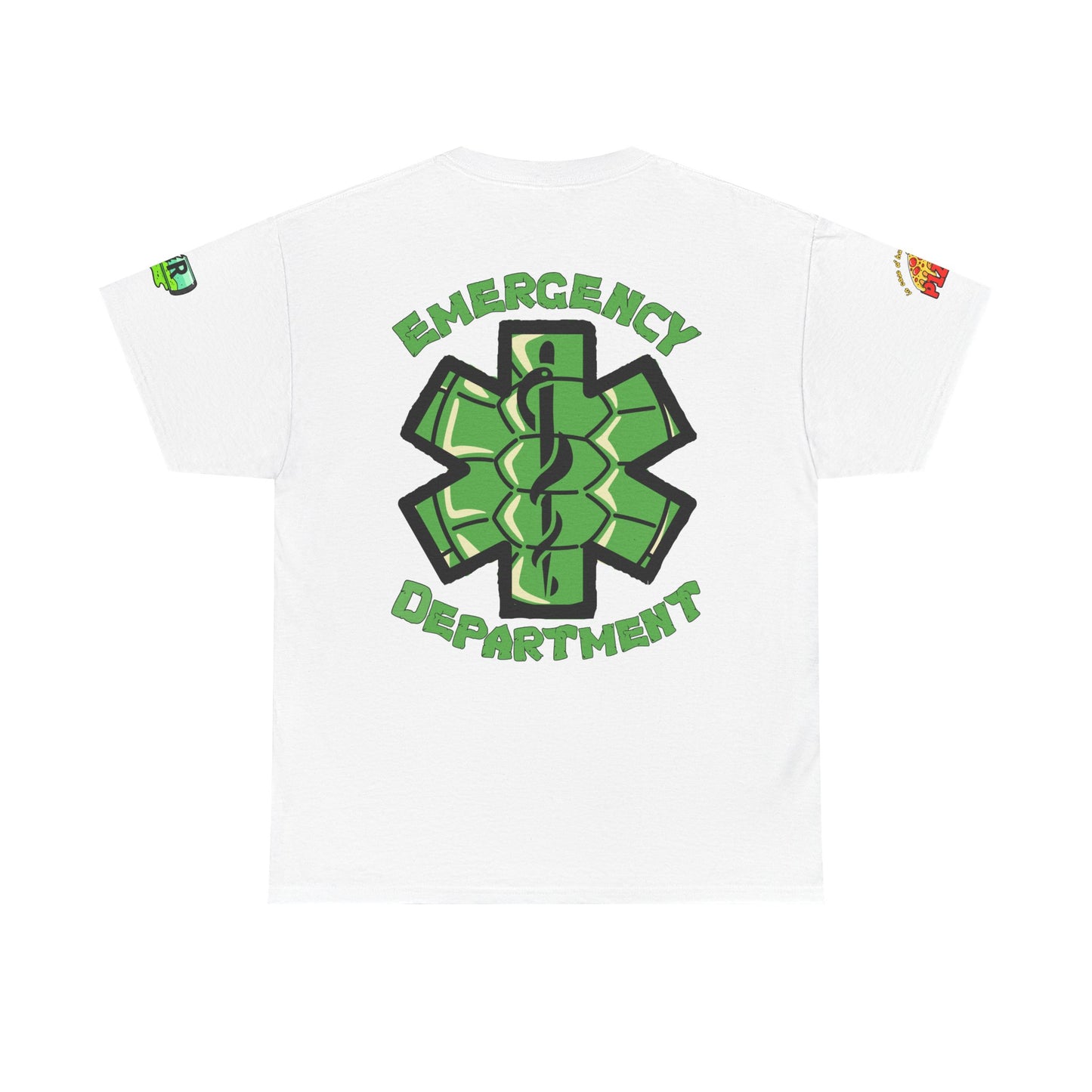 ER staff tee shirt nostalgic turtle power pizza time