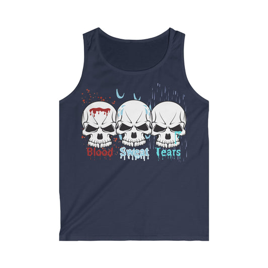 Men's gym gear blood sweat and tears Softstyle Tank Top