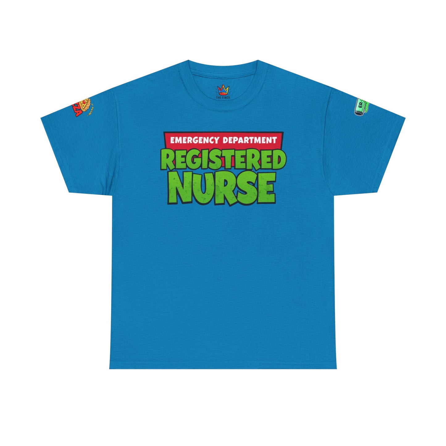 Pizza time, ER RN tee shirt nostalgic turtle power