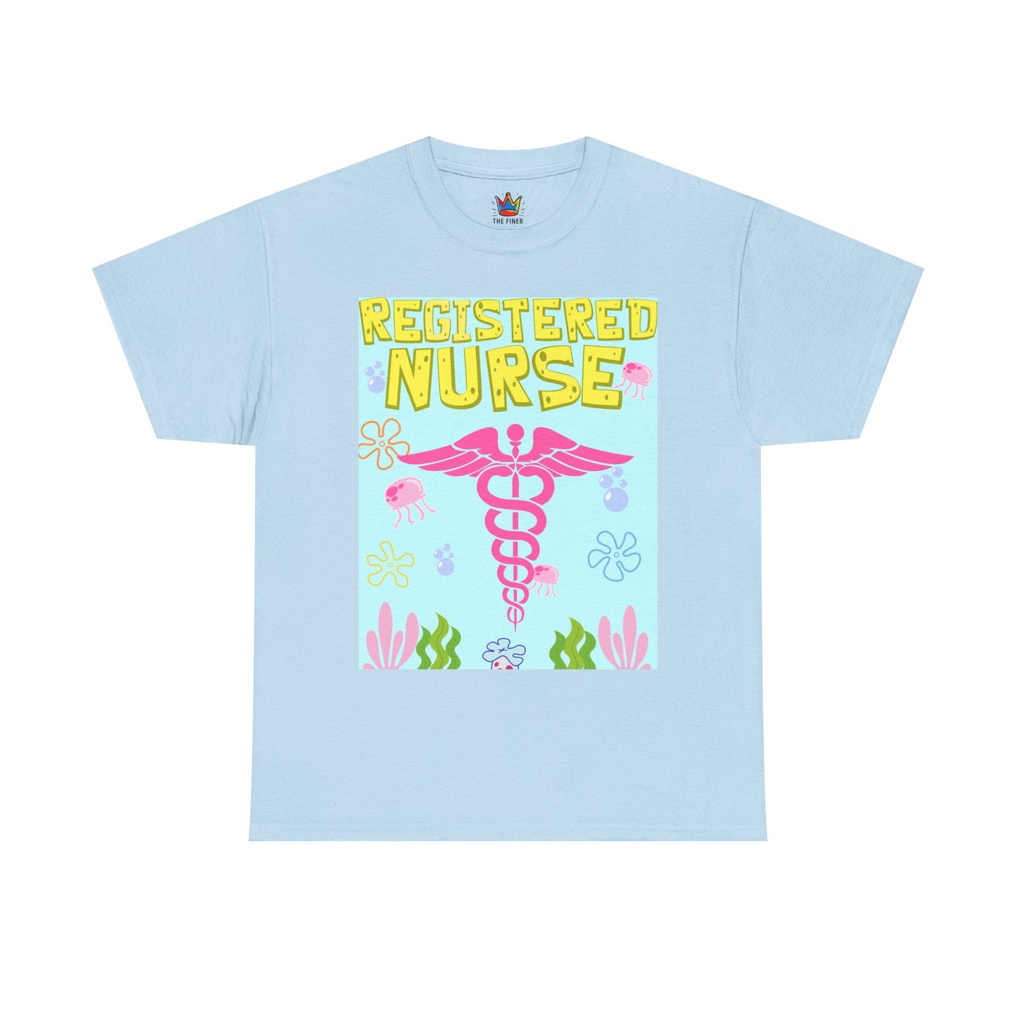Under the sea theme registered nurse Unisex Heavy Cotton Tee