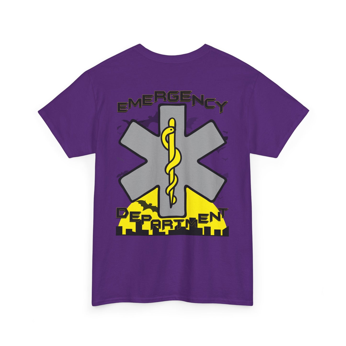 Dark knight emergency department bat t shirt for ER staff Unisex Heavy Cotton Tee