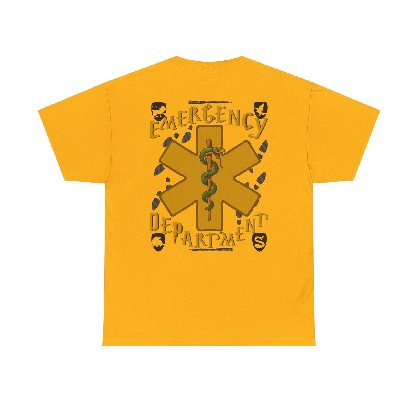 Huffle Healer – Emergency Department Crew Tee potter loving healthcare emergency department Unisex Heavy Cotton Tee