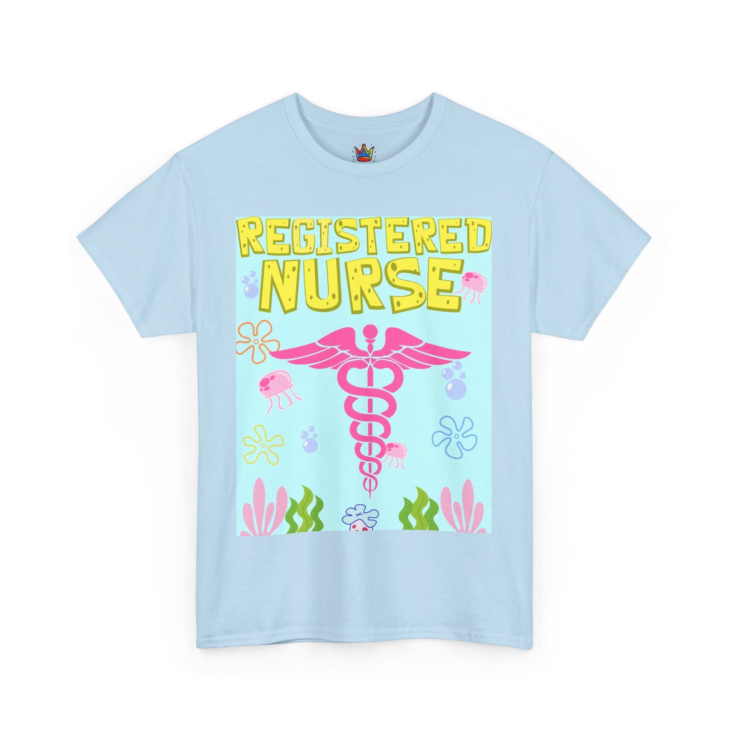 Under the sea theme registered nurse Unisex Heavy Cotton Tee