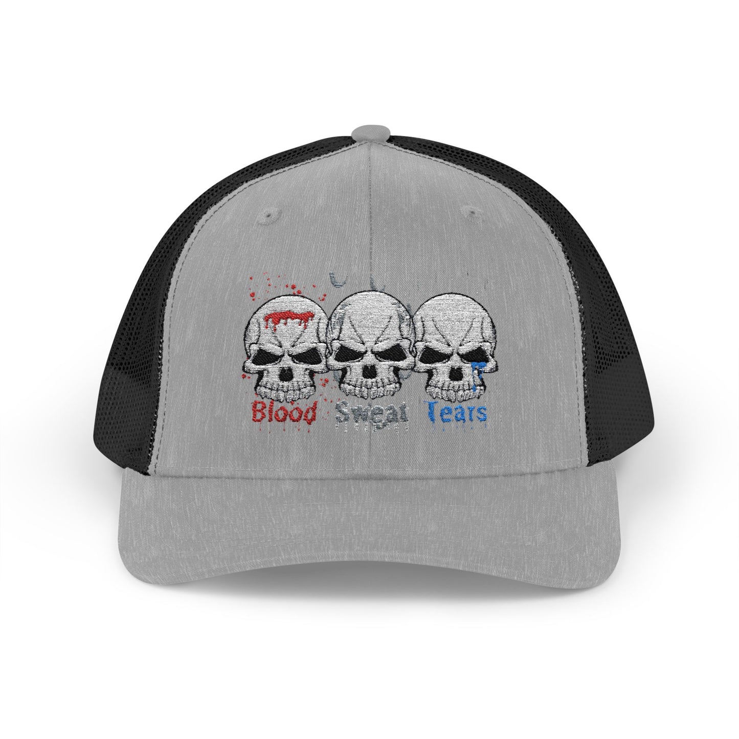 Blood sweat and tears skull Snapback Trucker Cap