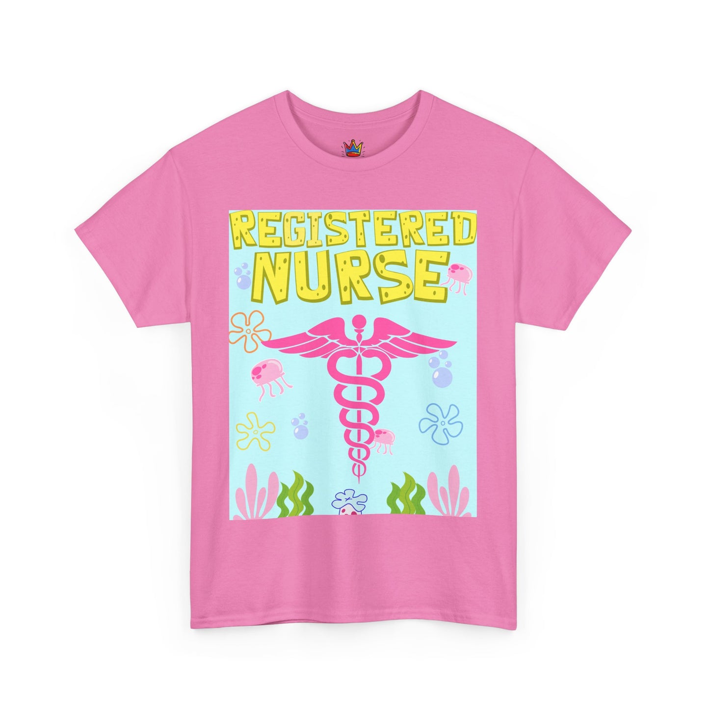 Under the sea theme registered nurse Unisex Heavy Cotton Tee