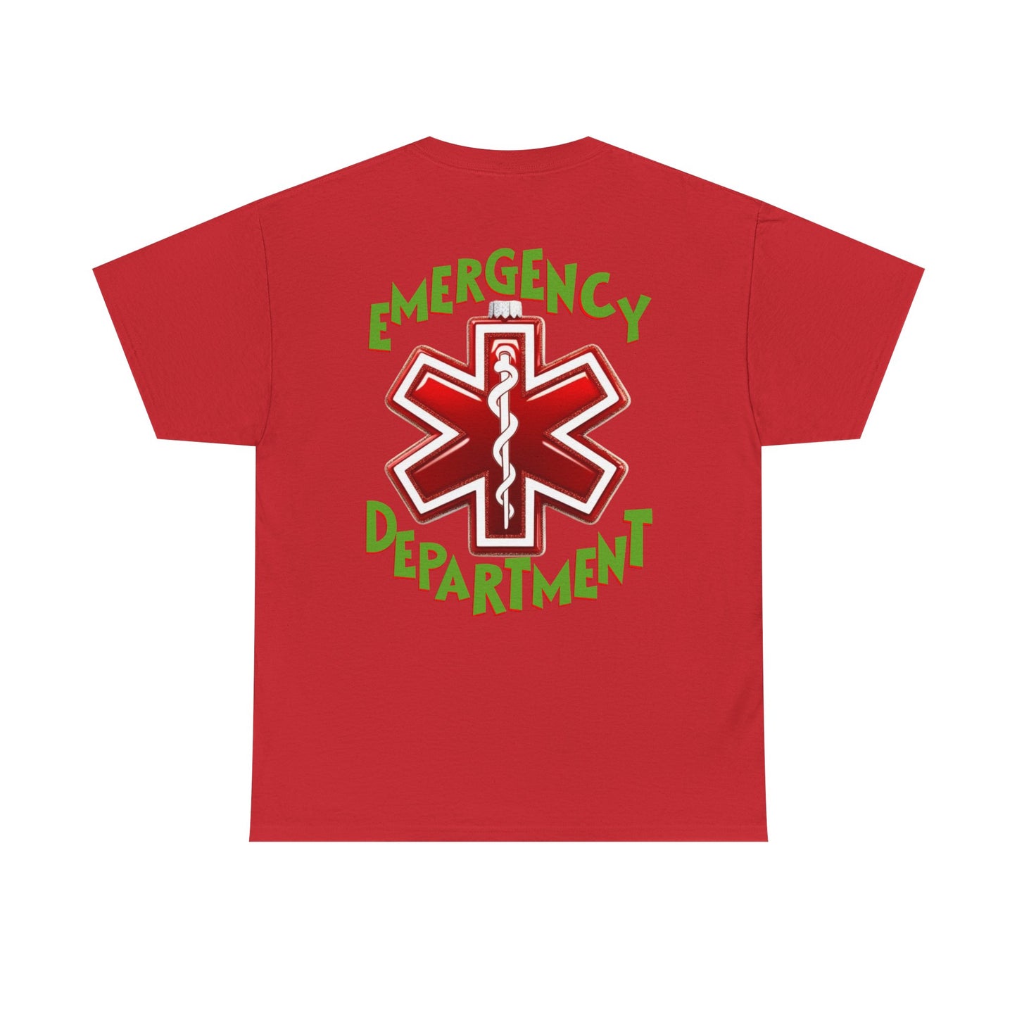 Grinch Holiday EMS Tee, Christmas Emergency Department Shirt, Unisex Heavy Cotton T-Shirt, Nurse Gift, Medical EMT Paramedic Apparel
