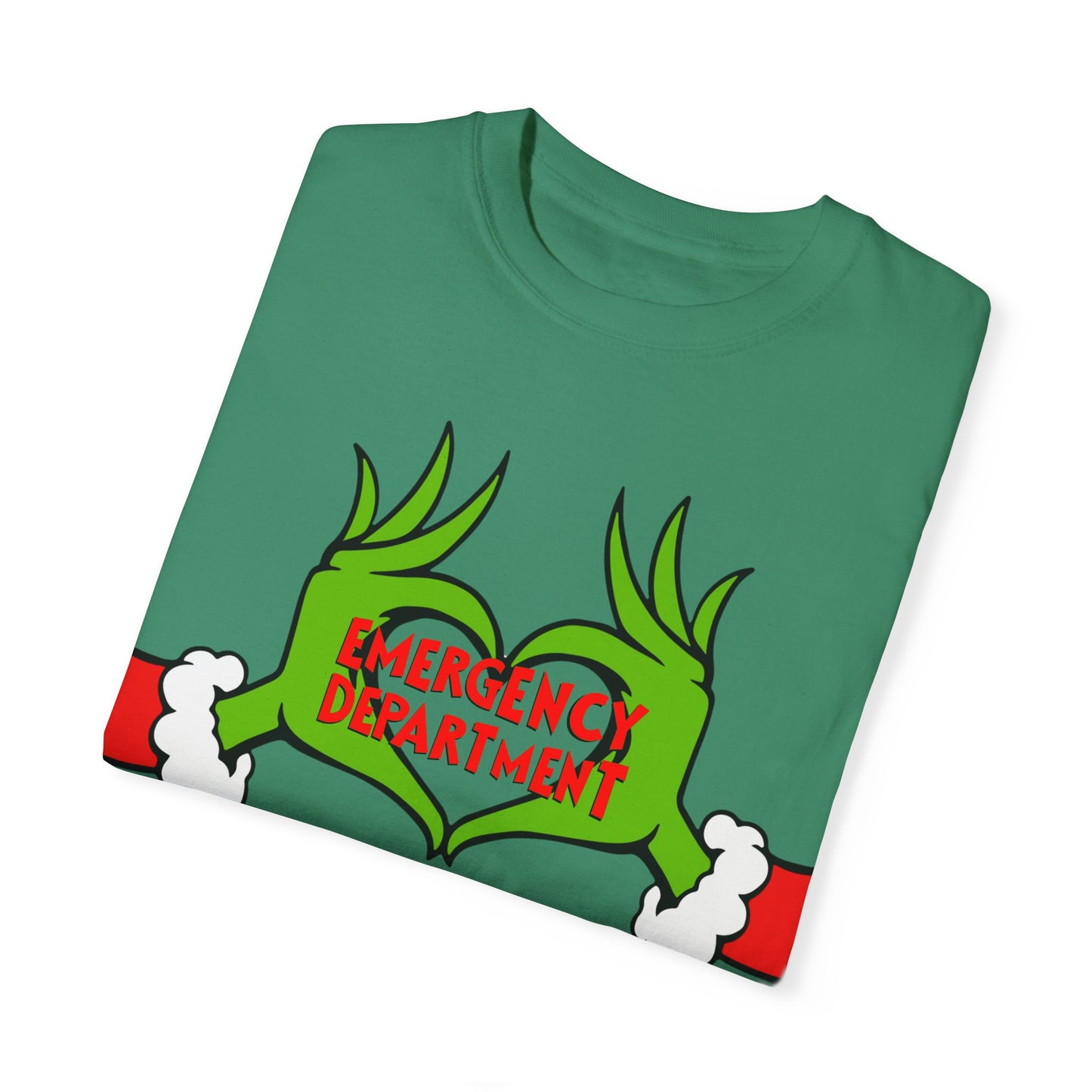 Grinch Emergency Department T-shirt, Christmas EMS Tee, Funny Nurse Doctor Shirt, Holiday Medical Gift, Hospital Staff Apparel