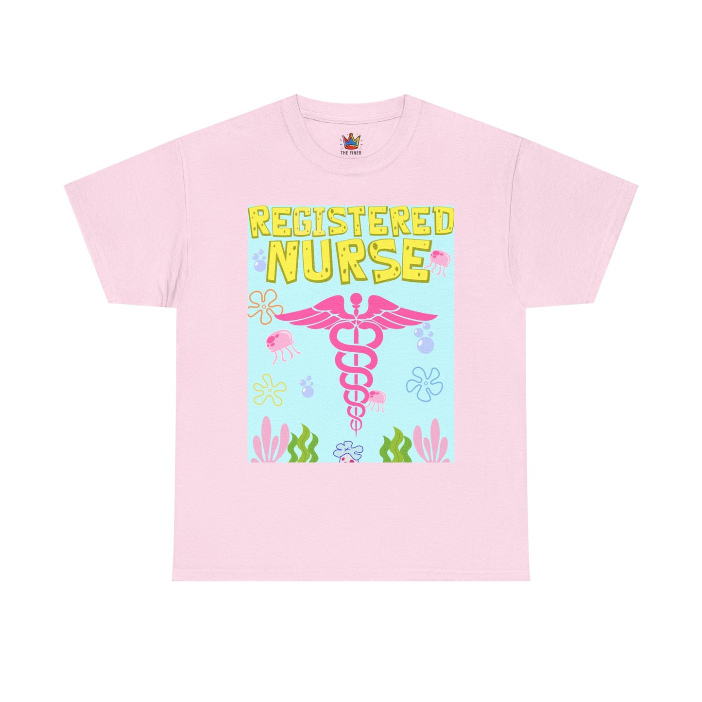 Under the sea theme registered nurse Unisex Heavy Cotton Tee