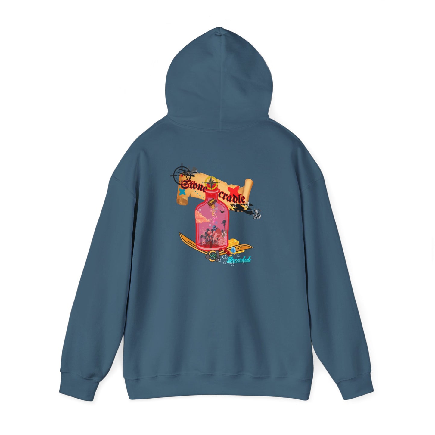 Hooded sweat shirt (stone cradle) stranded line