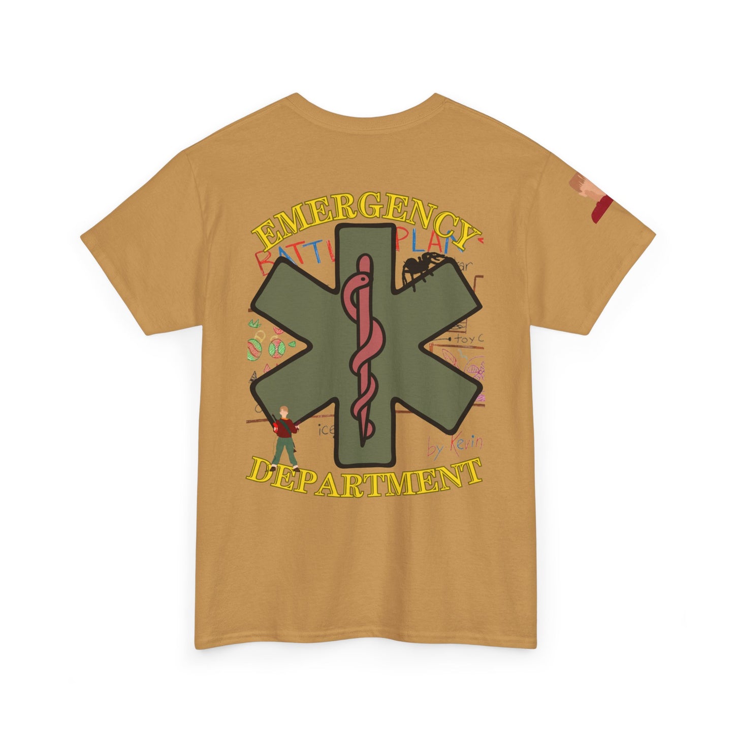 Home Alone in the ED Christmas themed Unisex Heavy Cotton Tee