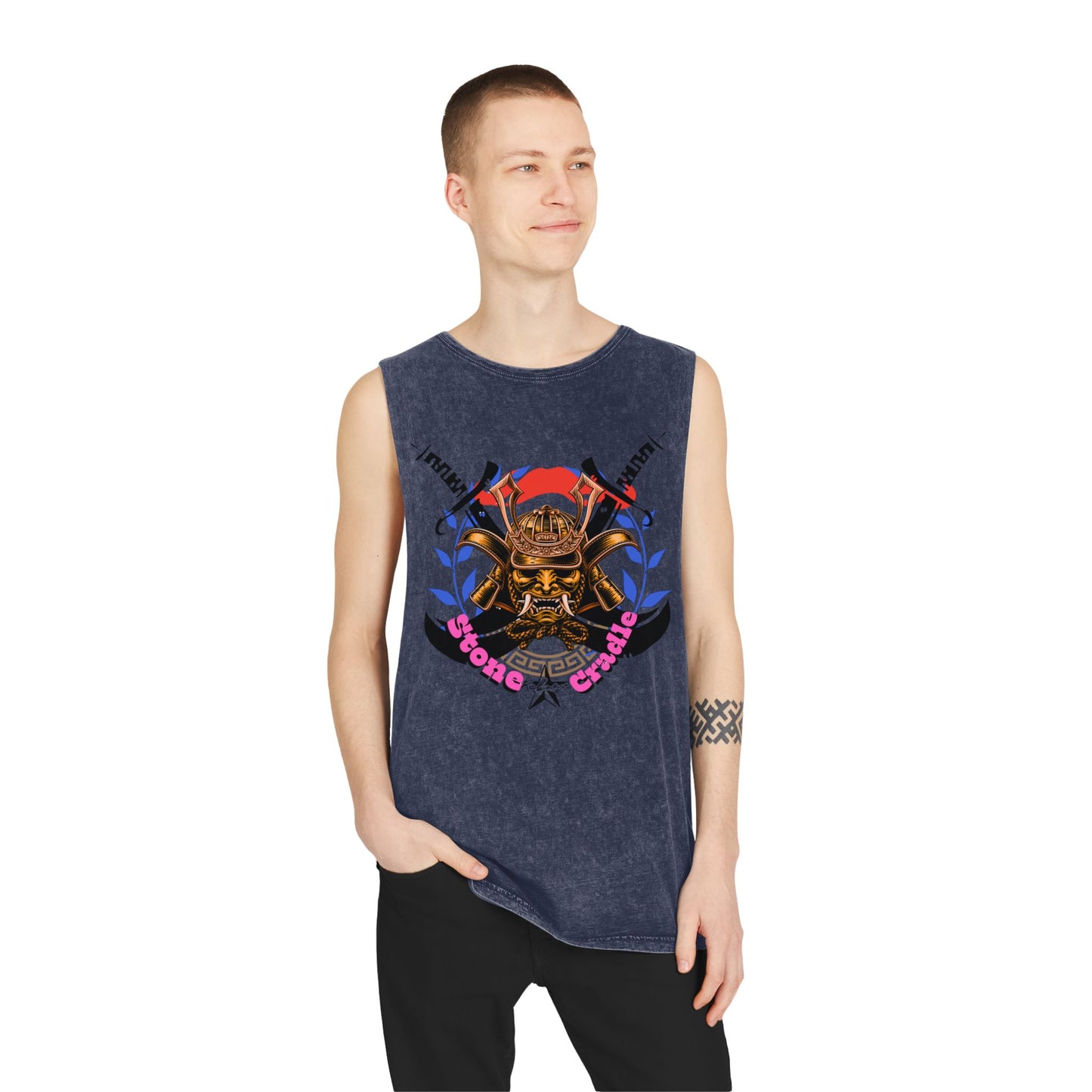 Unisex Stonewash Tank Top Stone cradle (riding)