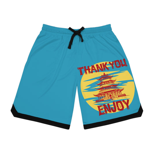 Samurai warrior gym Basketball Rib Shorts (AOP)