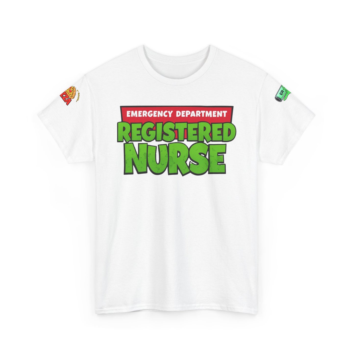 Pizza time, ER RN tee shirt nostalgic turtle power