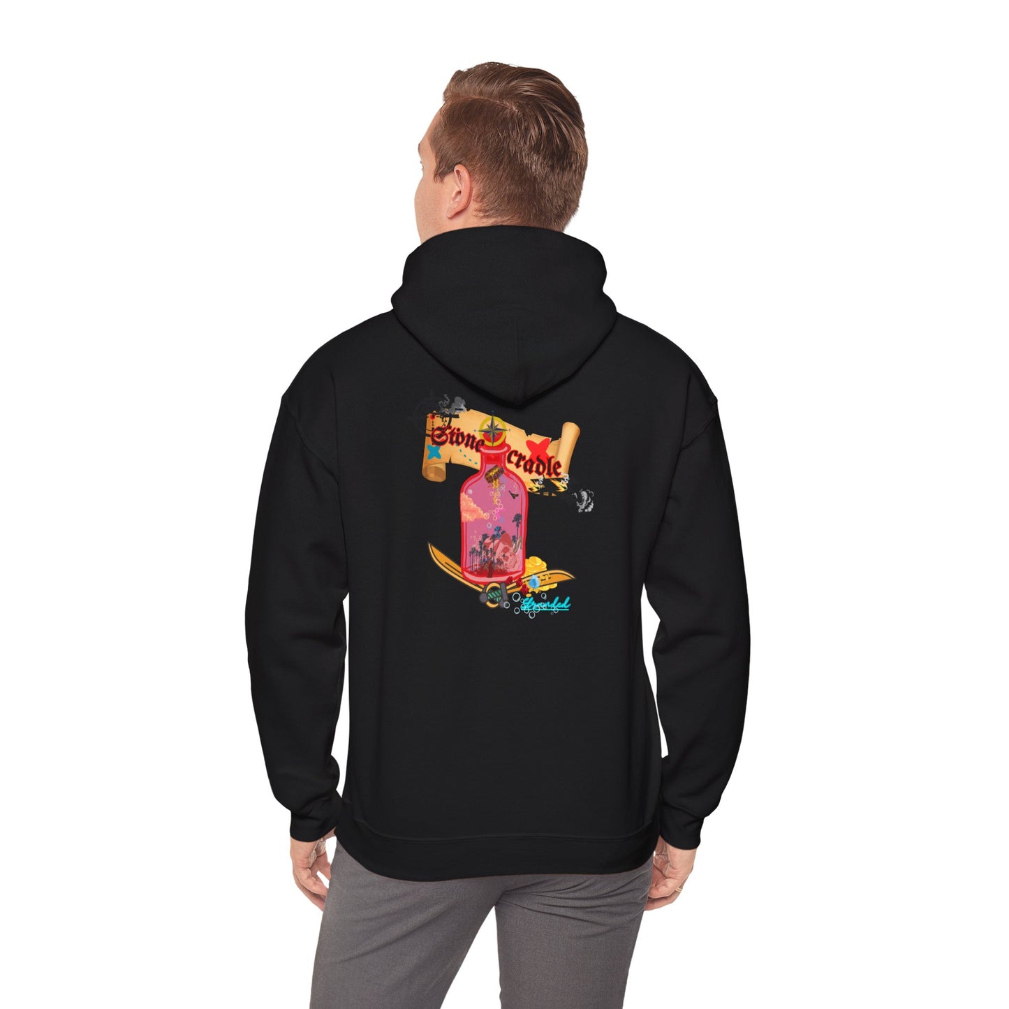 Hooded sweat shirt (stone cradle) stranded line