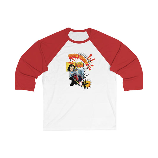 Unisex 3\4 Sleeve Baseball Tee,stone cradle, (stranded)
