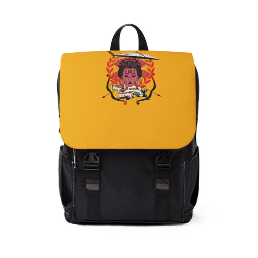 Unisex Casual Shoulder Backpack Stone Cradle Lady Stone