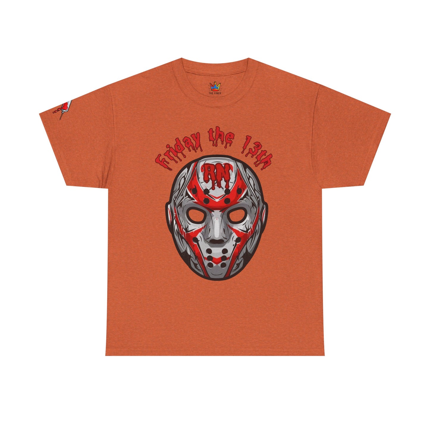 Nursing Halloween t shirt gift Friday the 13th RN T-shirt Jacob hockey mask with spooky RN emblem