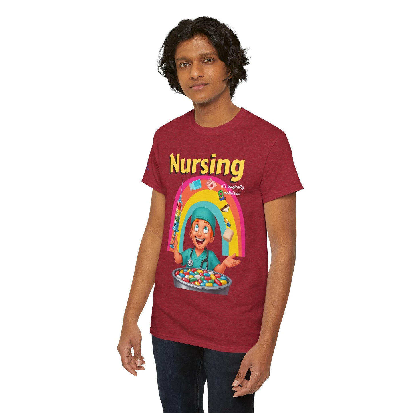 Nursing, it’s tragically malicious breakfast cereal tee Unisex Heavy Cotton Tee