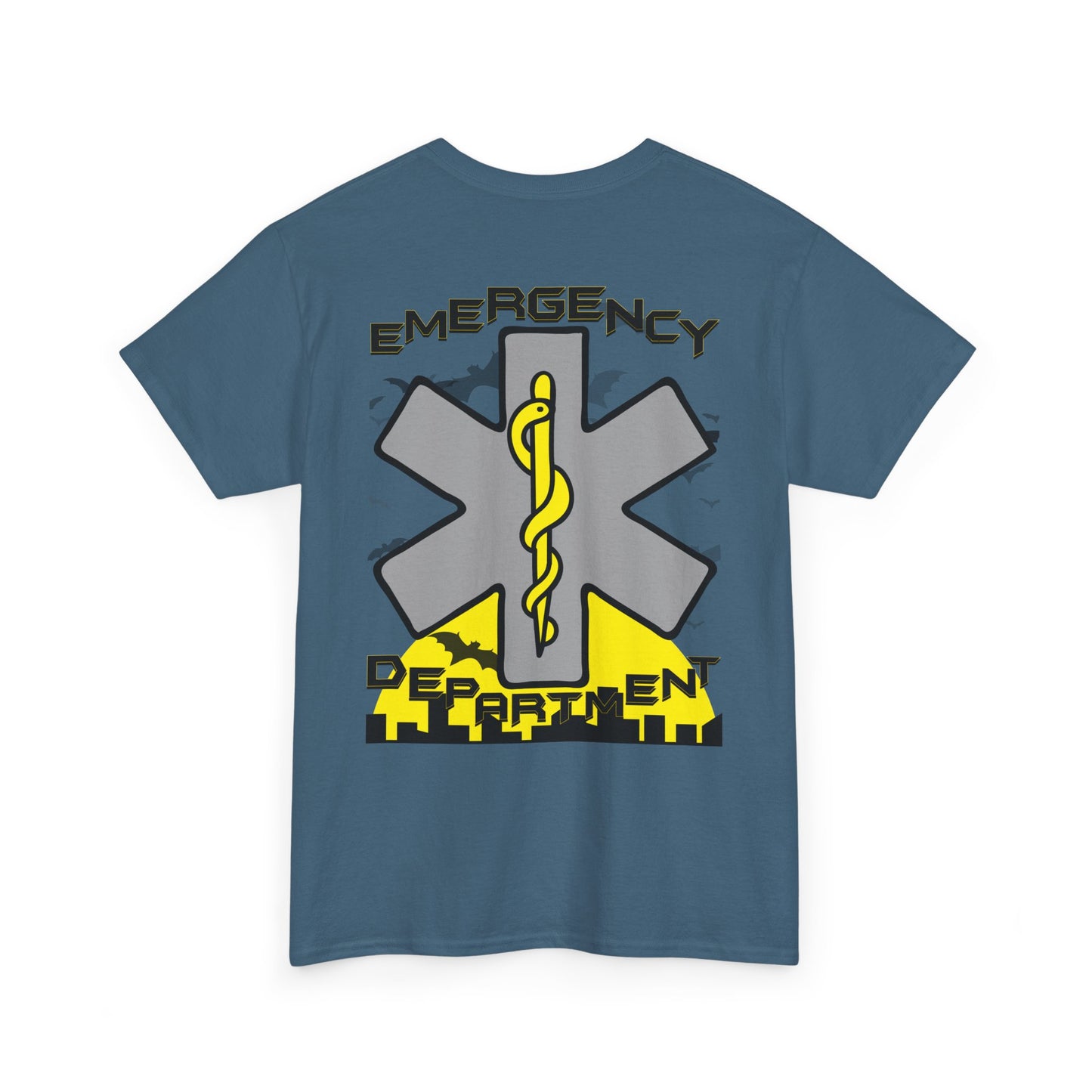 Dark knight emergency department bat t shirt for ER staff Unisex Heavy Cotton Tee