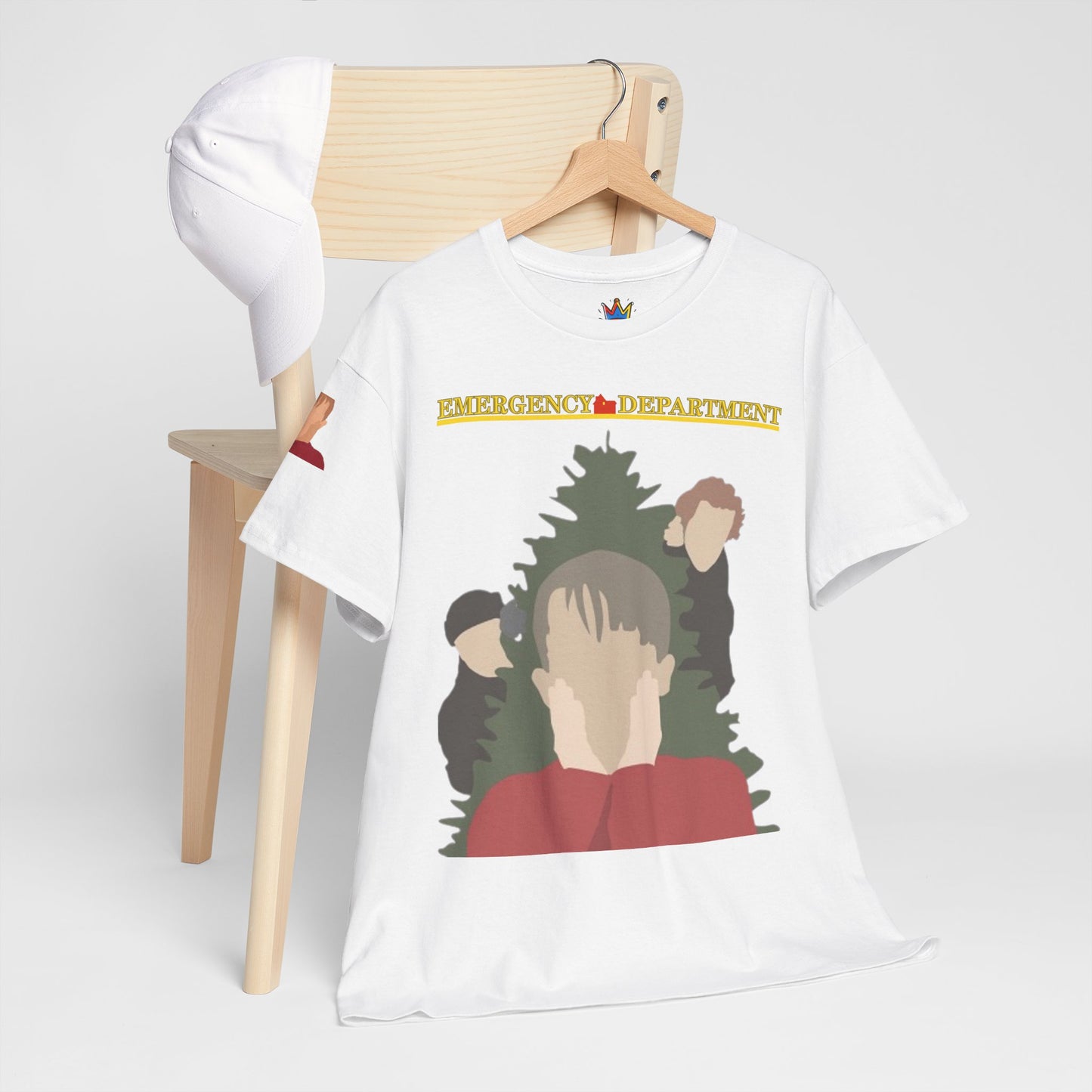 Home Alone in the ED Christmas themed Unisex Heavy Cotton Tee