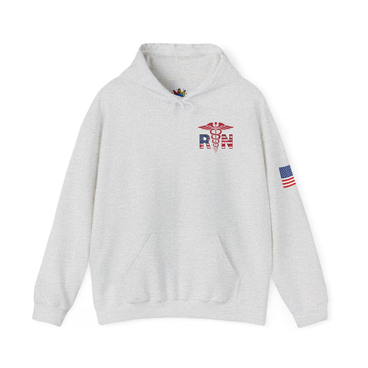 Patriotic RN Hoodie Independence Day gift for nurse Unisex Heavy Blend™ Hooded Sweatshirt