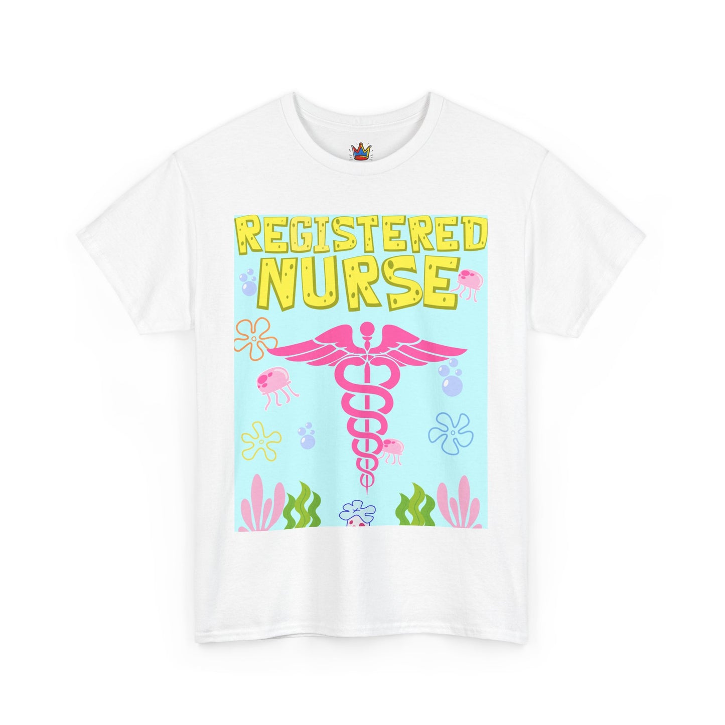 Under the sea theme registered nurse Unisex Heavy Cotton Tee