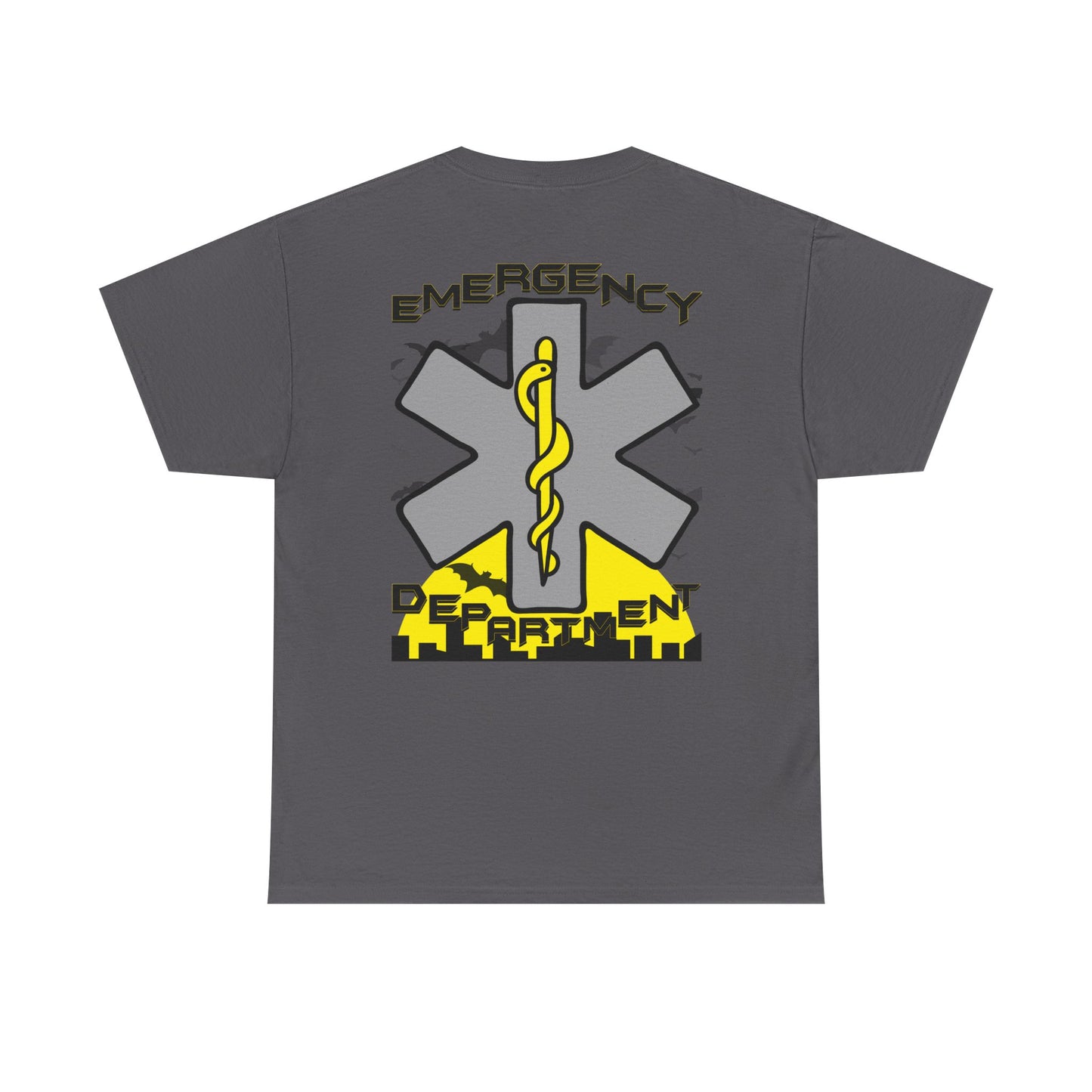 Dark knight emergency department bat t shirt for ER staff Unisex Heavy Cotton Tee