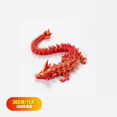 3D Printed Gem Articulated Dragon Rotatable 3D Dragon Toy Mystery Dragon Egg Poseable Joints Fidget Surprise Toy for Autism ADHD