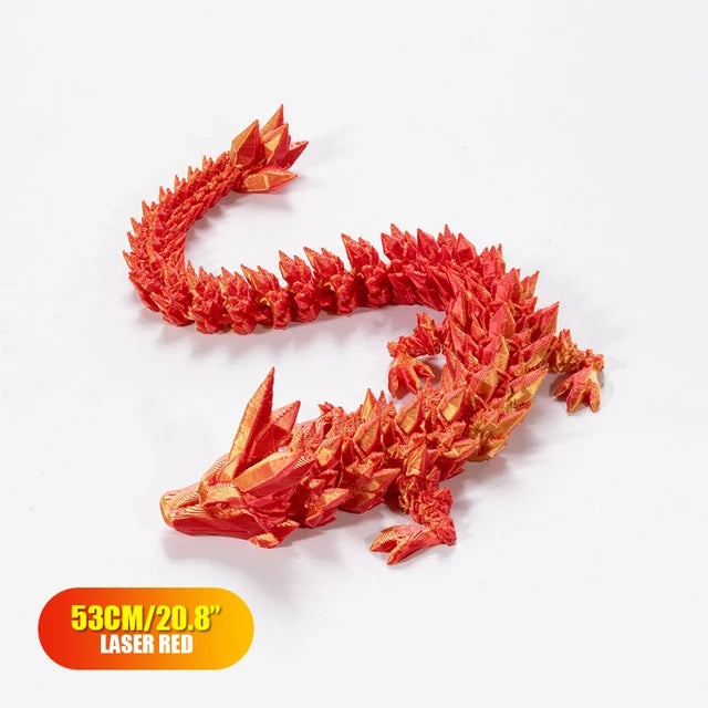 3D Printed Gem Articulated Dragon Rotatable 3D Dragon Toy Mystery Dragon Egg Poseable Joints Fidget Surprise Toy for Autism ADHD