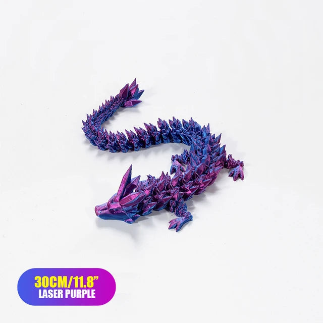 3D Printed Gem Articulated Dragon Rotatable 3D Dragon Toy Mystery Dragon Egg Poseable Joints Fidget Surprise Toy for Autism ADHD