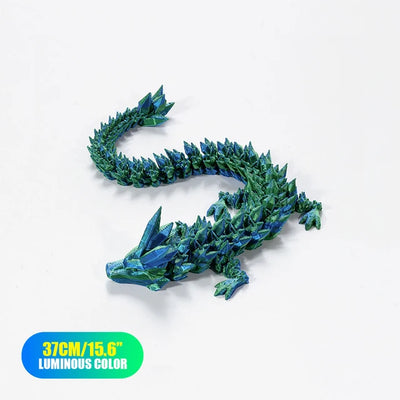 3D Printed Gem Articulated Dragon Rotatable 3D Dragon Toy Mystery Dragon Egg Poseable Joints Fidget Surprise Toy for Autism ADHD