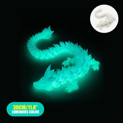 3D Printed Gem Articulated Dragon Rotatable 3D Dragon Toy Mystery Dragon Egg Poseable Joints Fidget Surprise Toy for Autism ADHD